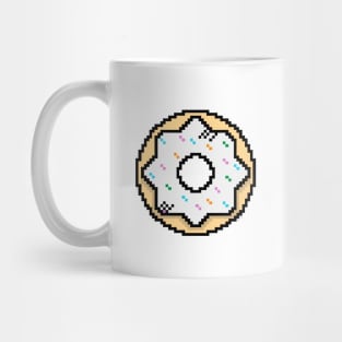 Cute Donut White - Pixel Icon Mug